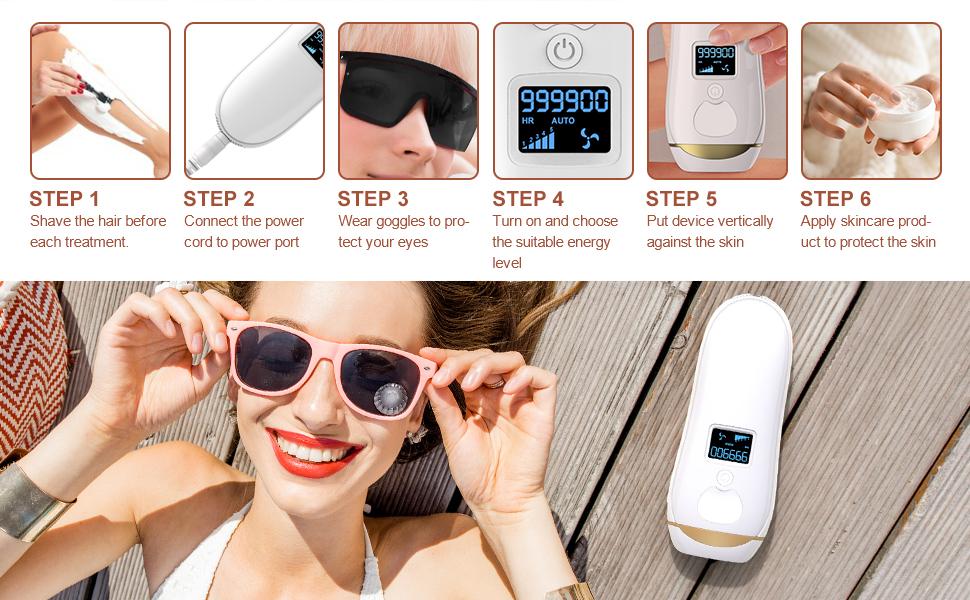how to use laser hair removal device